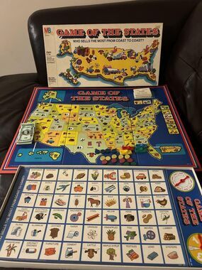 Game of the States board game by Milton Bradley, Who Sells the Most From, 1979